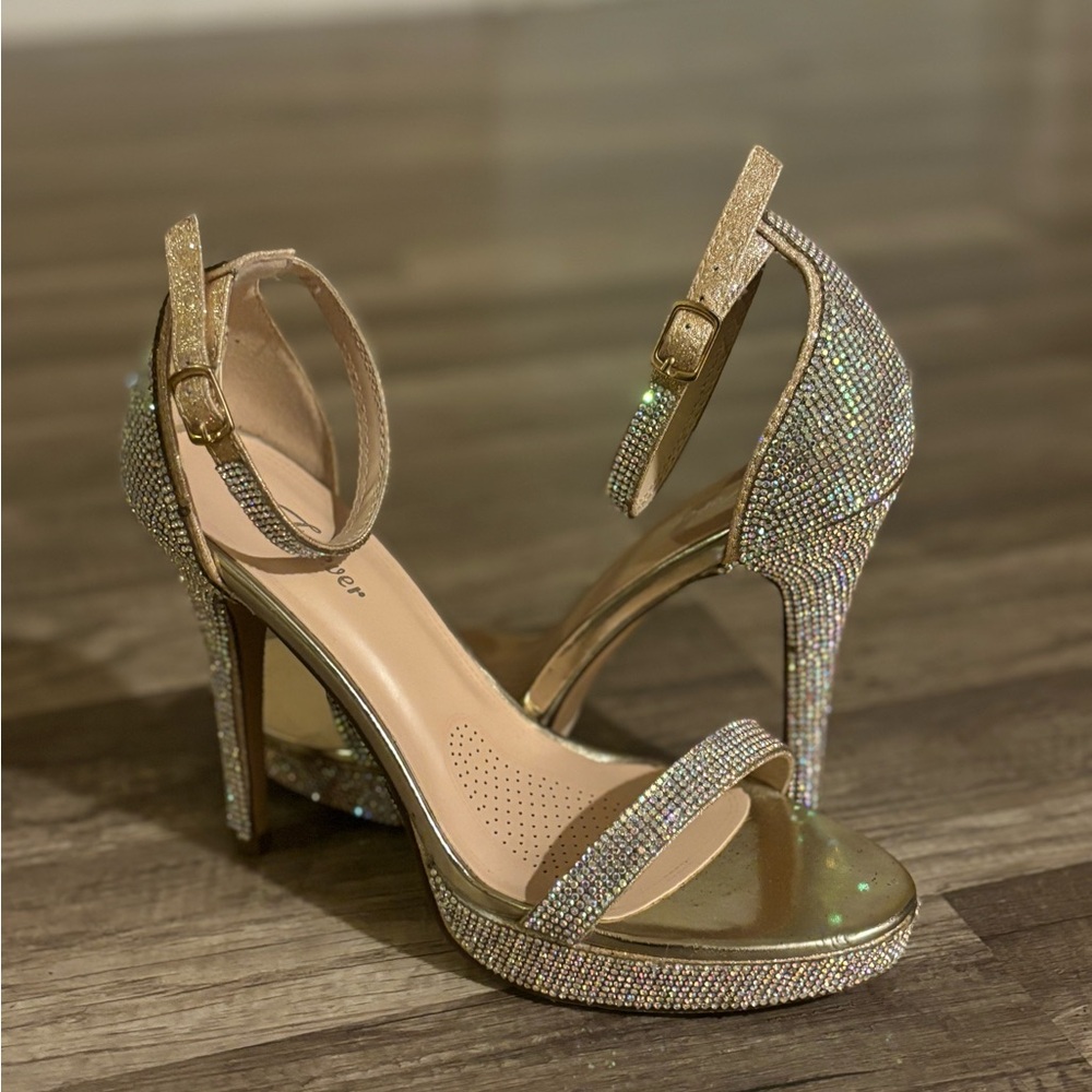 8 1/2 Forever Rhinestone High Heels
